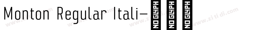 Monton Regular Itali字体转换